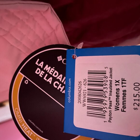 NWT Columbia Omni Heat Women's Insulated Jacket. Pink / Dusty Rose. Coat Size 1X - Picture 5 of 16